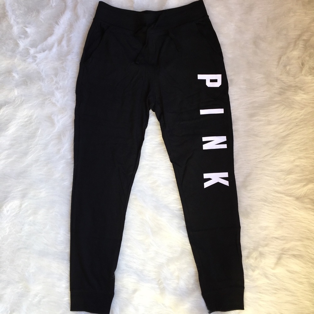 NWT VS Pink Black Skinny Jogger - Picture 5 of 7